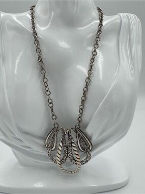 Carolyn Pollack Relios 925 Ornate Pendant Necklace 30 grams
